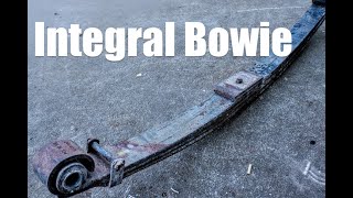 Forging A Huge Integral Bowie Knife From A Giant Truck Spring Blacksmithing Knifemaking [upl. by Yrag]