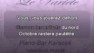 Francis cabrel quot octobre quot Karaoké [upl. by Kowalski]