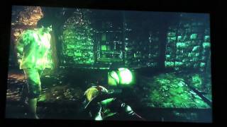 Polygamiapl The Witcher 2 prealpha Xbox 360 gameplay cam [upl. by Yelsa]