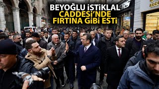 Ekrem İmamoğlu İstiklal Caddesinde vatandaşın ilgisinden adım atamadı [upl. by Cronin]