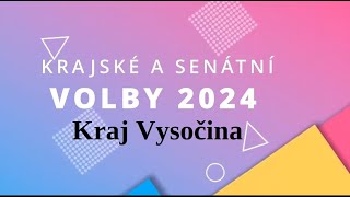 Kraj Vysočina  Krajské a senátní Volby 2024 [upl. by Gristede46]