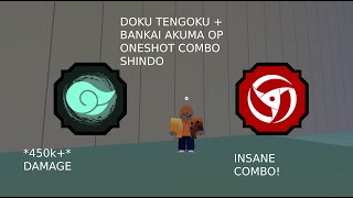 DOKU TENGOKU  BANKAI AKUMA OP ONESHOT COMBO  Shindo Life Roblox [upl. by Luba]