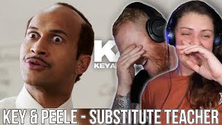 COUPLE React to Key amp Peele  Substitute Teacher  OFFICE BLOKE DAVE [upl. by Ennovy]