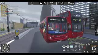 LOUD KICKDOWN 157 bus Route I Croydon Roblox Norwood Junction  West Croydon [upl. by Haskel512]