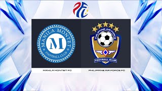 PFL Season 2024  Manila Montet FC vs Philippine Air Force FC [upl. by Jepum]