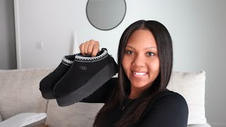 UGG TASMAN SLIPPER DUPE UNBOXING amp REVIEW [upl. by Sorgalim354]