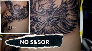 Serabi lempit  PHOENIX TATTOO ON FEMININE [upl. by Jerrilyn]