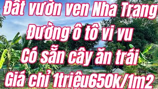 Bán lô đất vườn nằm ven Nha Trang đường ô tô có sẵn cây ăn trái giá rẻ [upl. by Ecinereb]