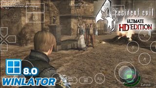 Winlator v8 Afei  Gameplay Resident Evil 4 Ultimate HD Edition Windows On Android [upl. by Oribelle201]