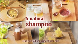 5 Natural shampoo  natural ways to wash your hair to stop hair fall and grow thicker hair [upl. by Eiramoj]