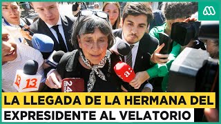 La llegada de la hermana de Sebastián Piñera al velatorio del expresidente en el Excongreso Nacional [upl. by Nyliret]