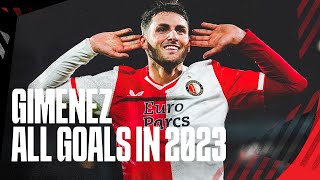 SANTIAGO GIMENEZ  ALL GOALS IN 2023 🥵⚽️ [upl. by Brest]