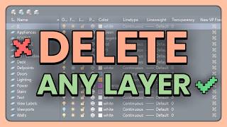 How to Delete Any Layer in AutoCAD [upl. by Orsay]