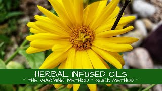 Making Herbal Infused Oils  WarmingQuick Method [upl. by Waki]