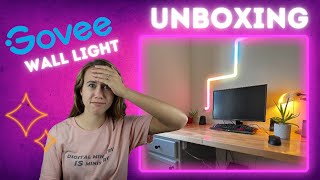 GOVEE Wall Light Unboxing Govee Glide RGBIC H6062 [upl. by Latsirhc]