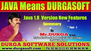 Java 18 Version New Features Summary Part1 by Durga Sir [upl. by Waddell]