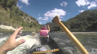 Canoeing down the Wanganui river in New Zealand The 50 50 Rapids [upl. by Ecile859]