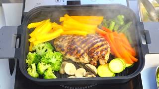 Grilled Chicken Breast and Vegetables  UCHICOOK Steam Grill [upl. by Ecirtac225]