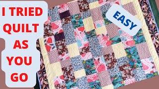 QUILT AS YOU GO EASY AS 123 VERY BEGINNER FRIENDLY quilting quiltblocks [upl. by Baron]