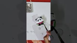 DIY handmade Clay art 🎨 🖌🐼art rongmoshal shorts panda clayart [upl. by Inttirb]