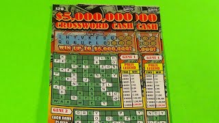 WORDS ON WED 148 TWO 20 5M CROSSWORD CASH Florida Lottery Scratch Tickets [upl. by Alliuqal]