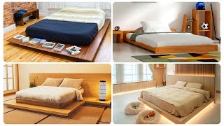 Low Height Floor Bed Design To Make You Feel Sleepy  Platform Bed Frames  Bedroom Decoration Ideas [upl. by Anileve359]