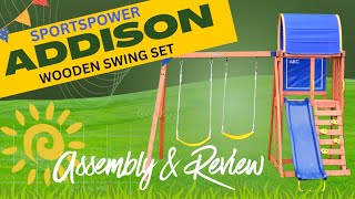 Sportspower Addison Wooden Swing Set Review  Ultimate Backyard Fun for Kids [upl. by Notniw]