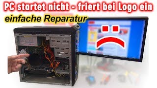 PC startet nicht mehr  friert bei Logo ein  reagiert langsam  einfach reparieren  4K [upl. by Abagail]