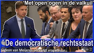 Gideon van Meijeren ontvangt vragenvuur alle interrupties  t1 Justitie amp Veiligheid Tweede Kamer [upl. by Madella]