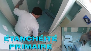 25 ⏩ Pose PRIMAIRE ÉTANCHÉITÉ avant SEL Sol de douche italienne SPECSEL LABO France Tuto TAKAYAKA [upl. by Vyky]