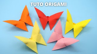 Comment faire un papillon en papier  Origami Facile TUTO [upl. by Jules364]