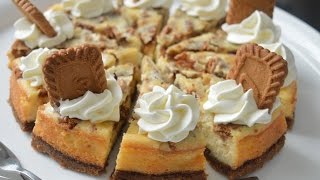 Cheesecake met koffieleutjes  speculoos cheesecake  kasekuchen [upl. by Balbinder]