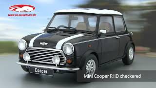 ckmodelcarsvideo Mini Cooper RHD kariert schwarz  weiß 112 KKScale [upl. by Arrad792]