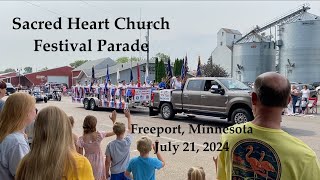 Sacred Heart Church Festival Parade Freeport Minnesota July 21 2024 [upl. by Mit179]