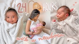 a REAL day in the life with a NEWBORN full 24 hours [upl. by Athallia63]