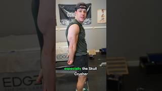 Avoid this common mistake on the dumbbell skull crusher tricep workout gym fitness muscle [upl. by Ninel]