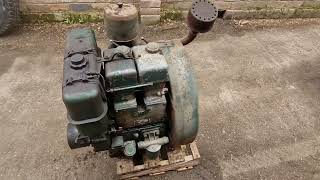 Lister SR2 Twin Cylinder Stationary Diesel Engine Hand Start Up [upl. by Adnhoj482]