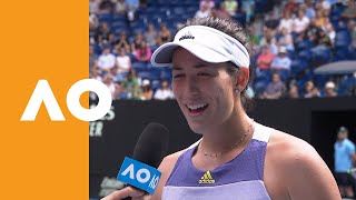 Garbiñe Muguruza quotEvery day Im feeling betterquot  Australian Open 2020 OnCourt Interview R4 [upl. by Arodnap624]