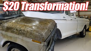 ROTTEN TO RESURRECTED  Forgotten Ford F100 P2  Budget Paint Restoration [upl. by Avitzur]