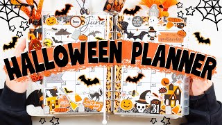 My Halloween Planner Spooky Cute Spread June  Halloween Happy [upl. by Siraved477]