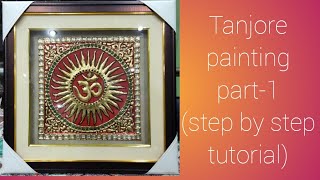 How to make tanjore paintingtanjore step by step tutorialready to tanjore boardconingpart1art [upl. by Nosreip]