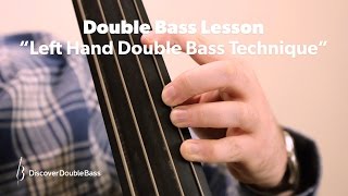 Left Hand Technique for DoubleUpright Bass Lesson with Geoff Chalmers [upl. by Aivyls]