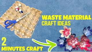 WASTE MATERIAL CRAFT IDEAS \ CREATIVE CRAFT IDEAS FROM WASTE MATERIAL \ WASTE MATERIAL PROJECT diy [upl. by Cida]