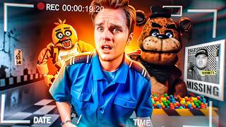 FIVE NIGHTS At Freddys BOX FORT IRL 3AM Fazbear Pizzeria Survival FNAF Movie [upl. by Aneloc611]