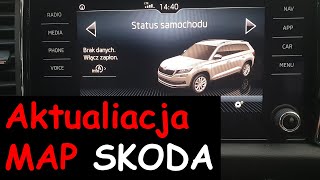 Aktualizacja mapy w nawigacji skoda  Columbus Kodiaq [upl. by Eelatan]