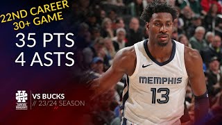 Jaren Jackson Jr 35 pts 4 asts vs Bucks 2324 season [upl. by Fitzgerald]