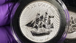 Cook Islands Silver Bounty Coins From 2019 amp 2020 🇨🇰 1 oz and 2 oz Unboxing [upl. by Aihseya]