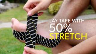 Ból stopy  rozcięgno podeszwowe Kinesiology Taping SPORTTAPEpl [upl. by Karilla]