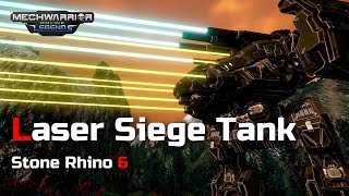 Stone Rhino 6  Laser Siege Tank  Mechwarrior Online [upl. by Hun]