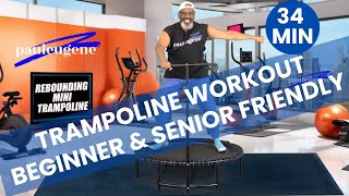 33Minute Urban Rebounder Mini Trampoline Low Impact Workout  Beginner amp Senior Friendly [upl. by Siroved329]